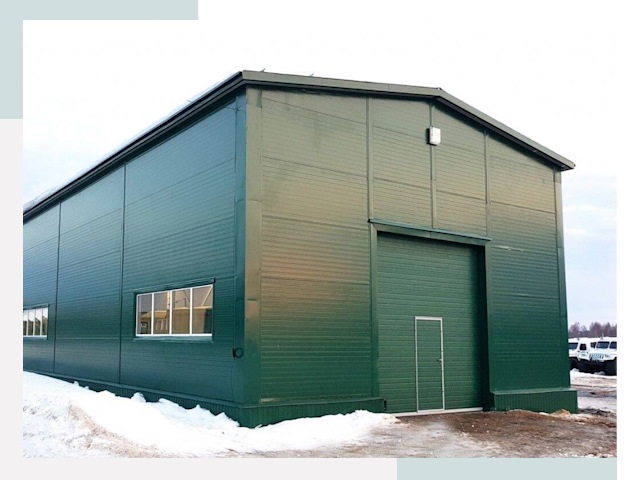 Двускатные ангары в Тейково